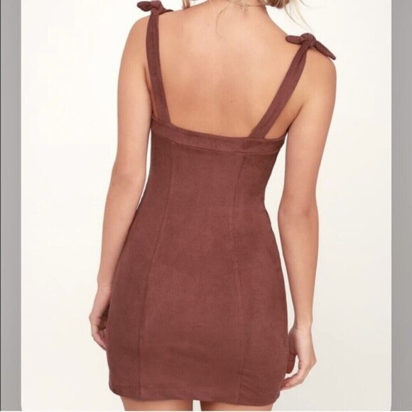 Intimately Free People Something Bout You Mini Dress Womens Large Ribbed Orange - Picture 6 of 11